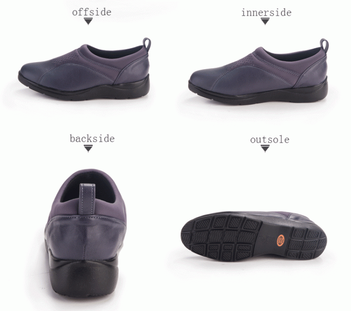 pansy comfort casual shoes purple detail show