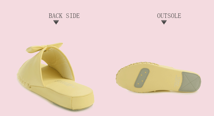 pansy comfort indoor slippers yellow details