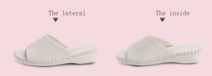 pansy comfort slippers white detail show