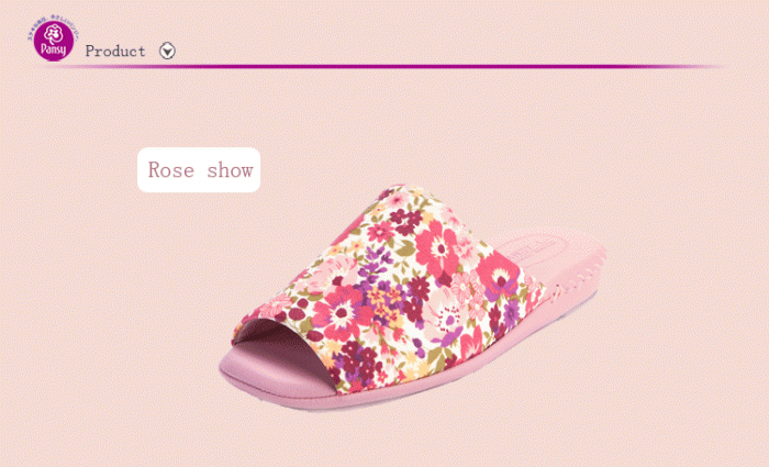 pansy comfort indoor slipper rose