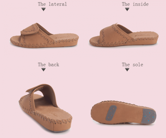 pansy indoor slippers camel details