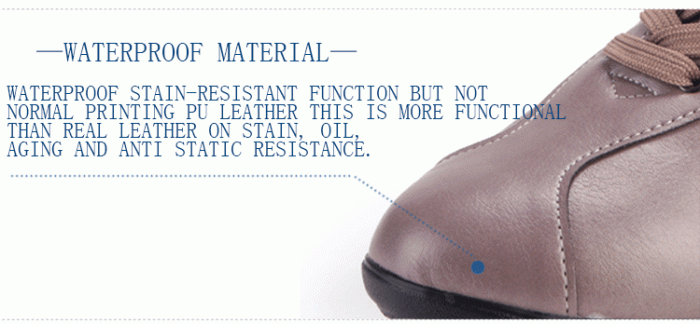 water proof material casual shoes