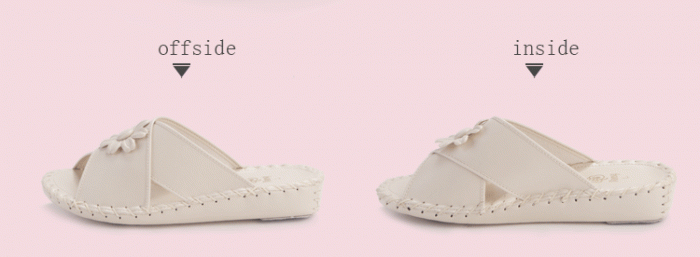 pansy comfort indoor slippers ivory details