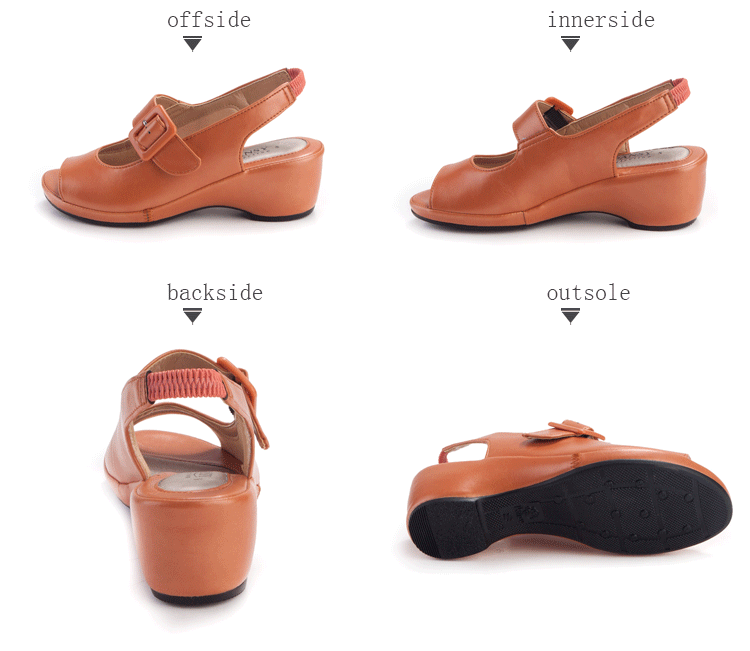 pansy comfort summer sandals orange detail