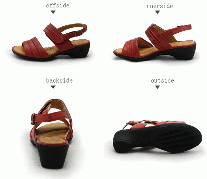 pansy comfort summer sandals rose details