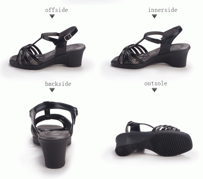 pansy comfort sandals black details