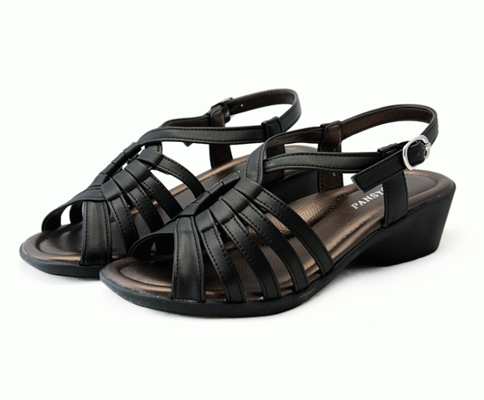 pansy comfort summer sandals black details