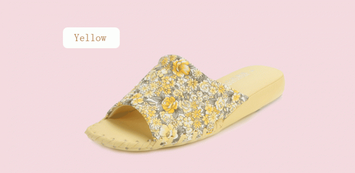 pansy comfort indoor slippers yellow