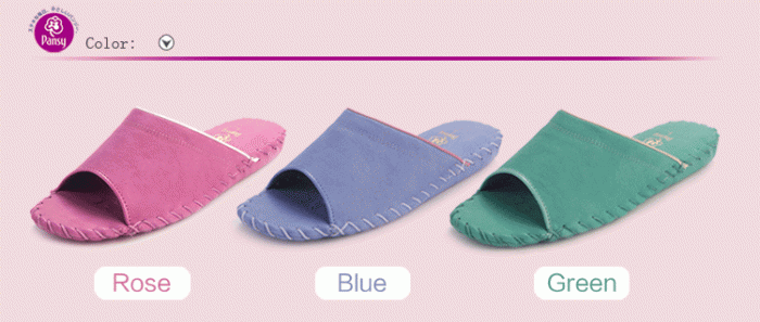 pansy comfort indoor slippers rose blue green