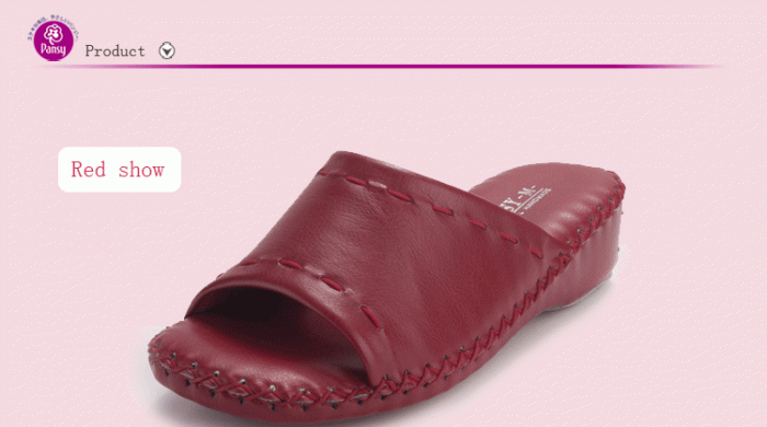 pansy comfort slippers red