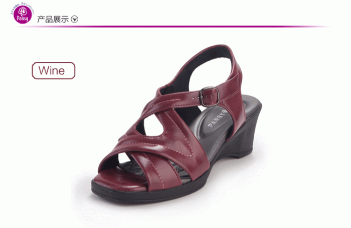 pansy comfort summer sandals wine