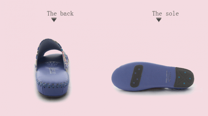 pansy indoor slippers blue detail show