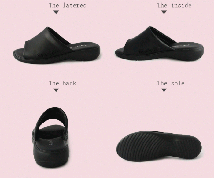 pansy comfort slippers black details