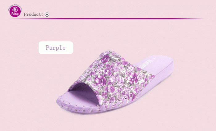 pansy comfort indoor slippers purple