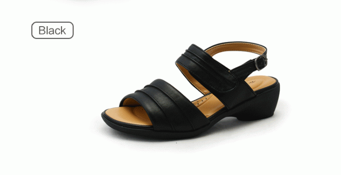 pansy summer sandals black