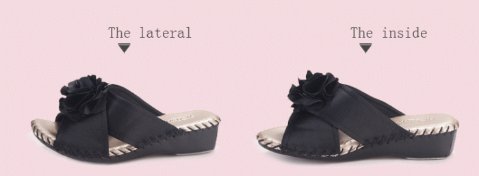 pansy comfort shoes indoor slippers black details