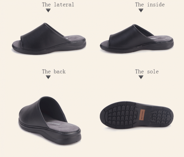 pansy comfort out-door slippers black details