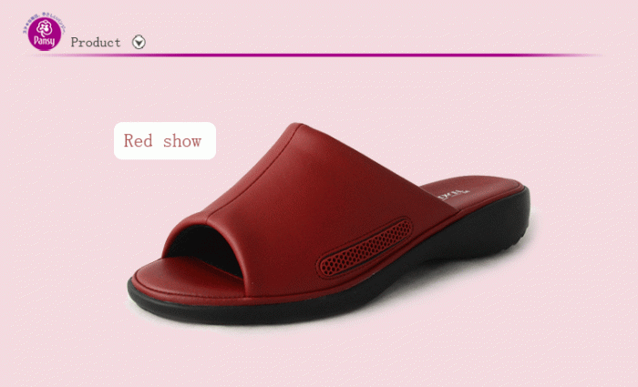 pansy comfort slippers red