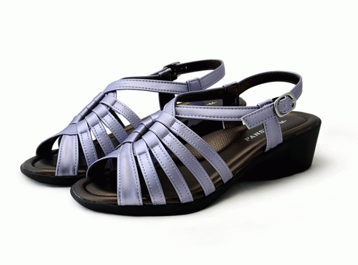 pansy comfort summer sandals purple details