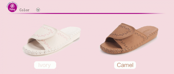 pansy indoor slippers camel ivory