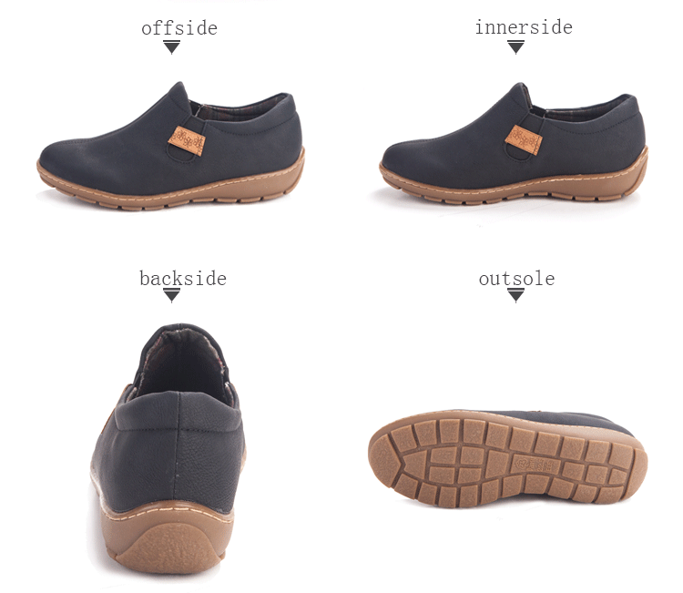 pansy comfort massage insole casual shoes black details