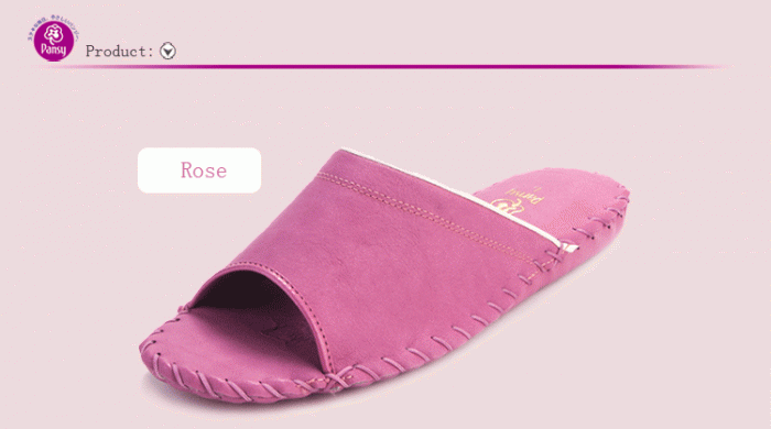 pansy indoor slippers rose