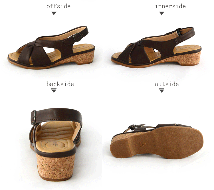 pansy comfort summer sandals brown detail show