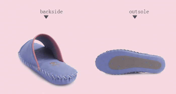 pansy comfort indoor slippers blue detail show