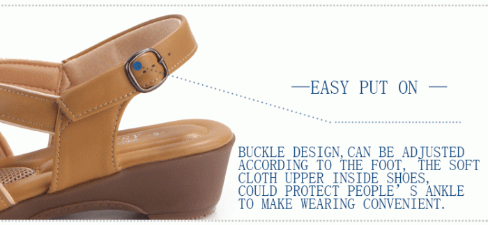 buckle design easy put on summer sandals