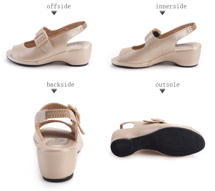 pansy comfort summer sandals ivory detail