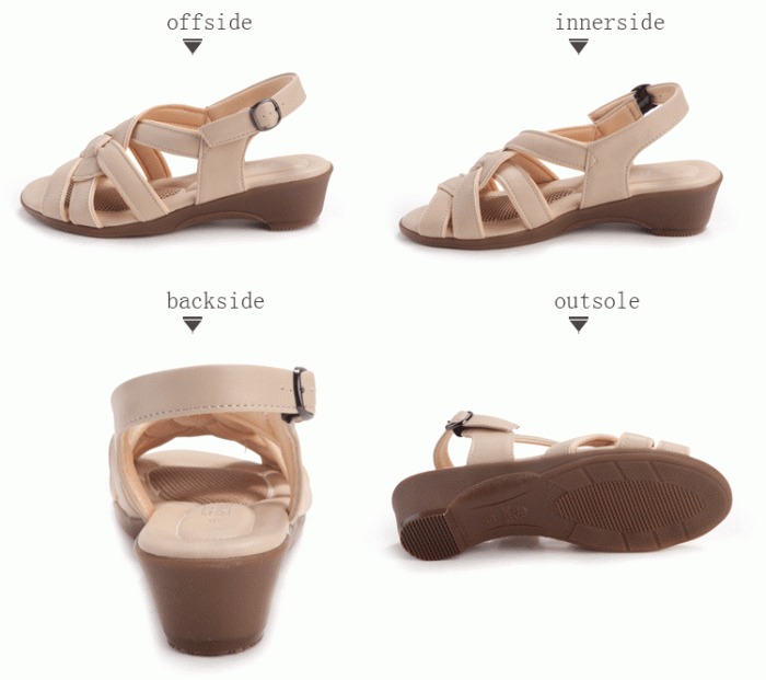 pansy comfort summer sandals beige details