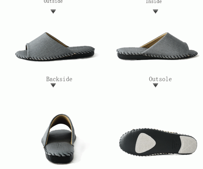 pansy comfort indoor slippers for man gray details