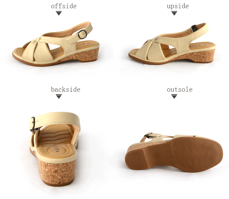 pansy comfort summer sandals beige details