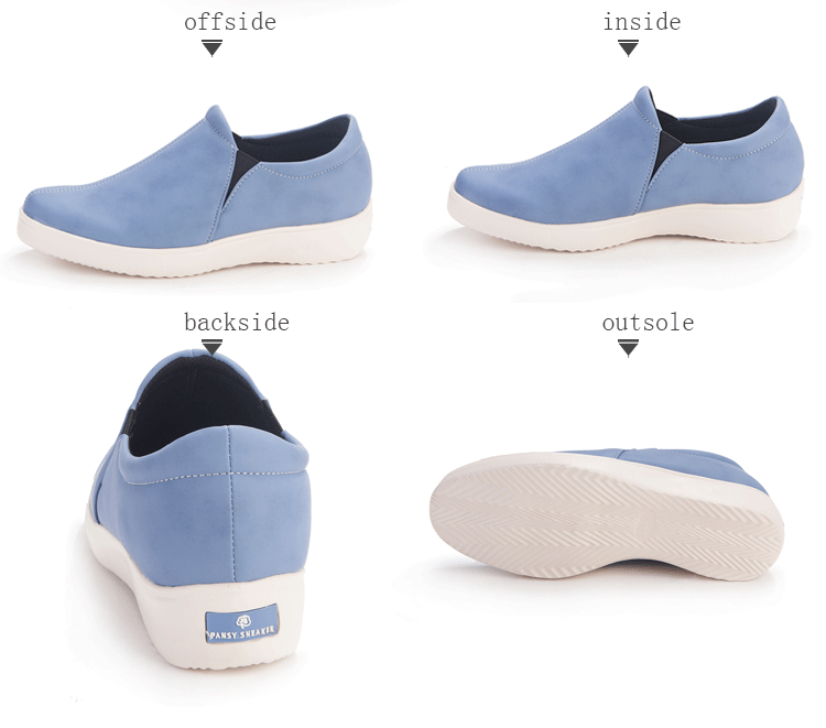 pansy comfort shoes skateboard shoes blue details