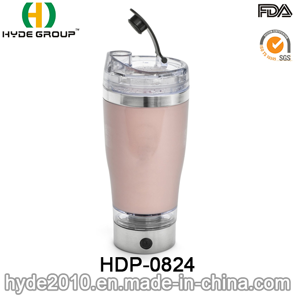 450ml Plastic Vortex Bottle with Small MOQ, BPA Free Plastic Electric Protein Shaker Bottle (HDP-0824)