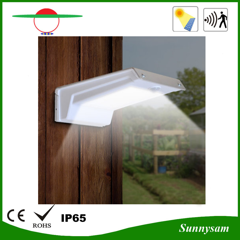 Outdoor Landscape Lamp PIR Motion Sensor Solar Wall Light