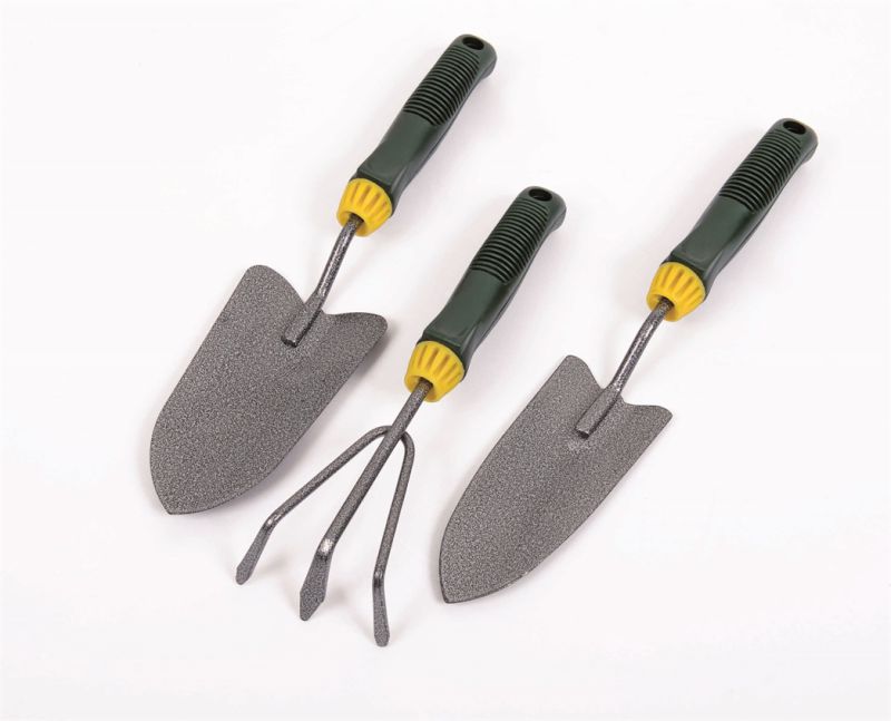 3PCS Garden Tools Set Garden Hand Shovel, Spade, Rake, Trowel