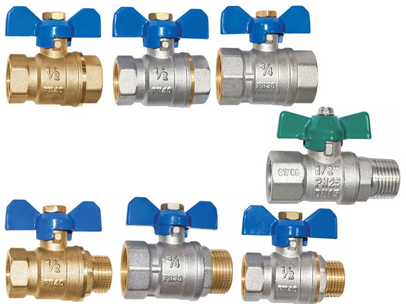 Brass Full Port Valve with Butterfly Handle/Ball Valve (a. 0110)