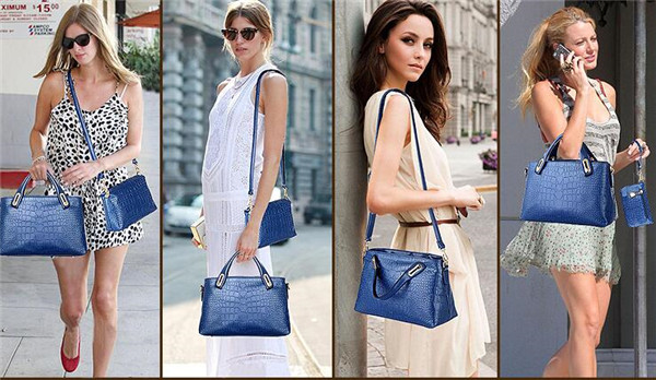 Fashion Women Messenger PU Leather Crossbody Handbags (54096)