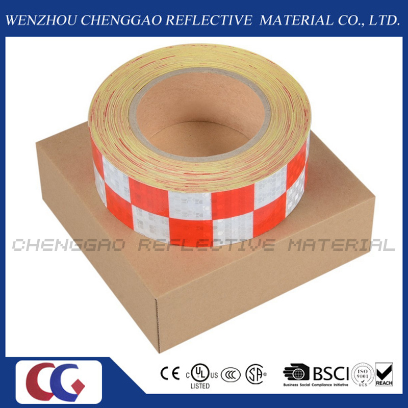 Hot Selling Multi Color Checkered Warning Reflective Safety Tape (C3500-G)