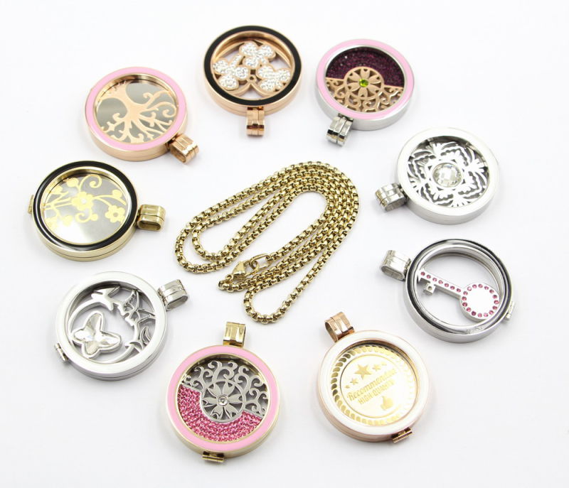 Enamel 316L Stainless Steel Fashion Locket Pendant for Necklace Jewellery