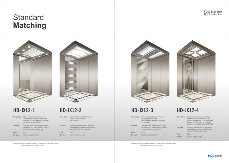 Price for Passenger Elevator with Standard Matching Design