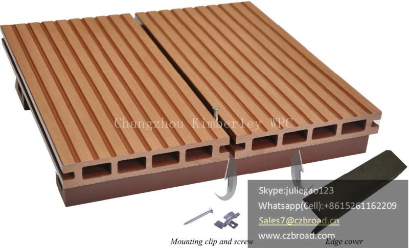 Co-Extrusion Fireproof Waterproof WPC Decking Boards