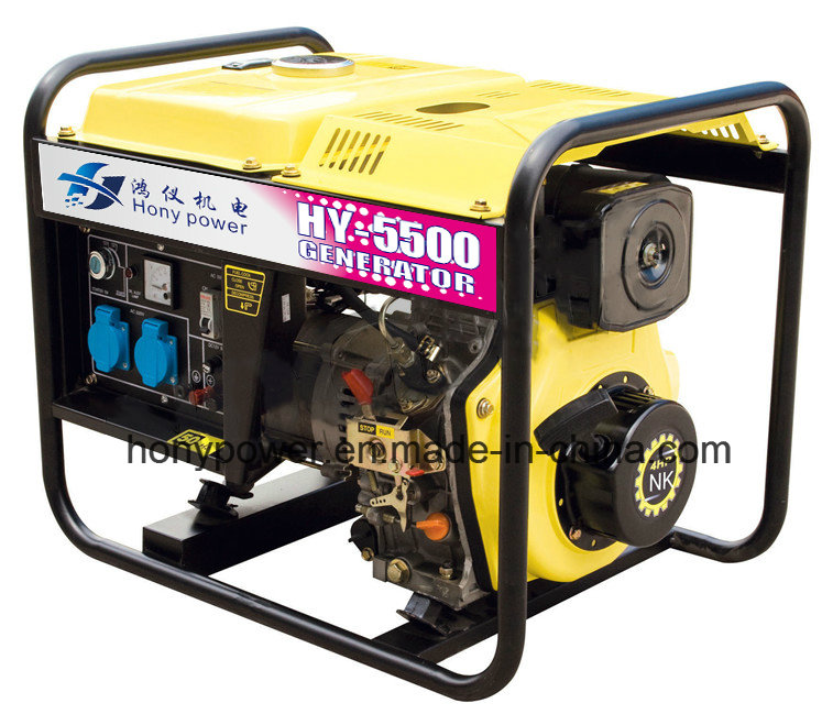 Small Portable Air-Cooled 5kw Silent Diesel Generator for Sale