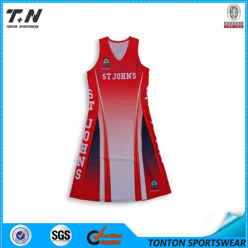 High Quality Sublimation Custom Netball Dress