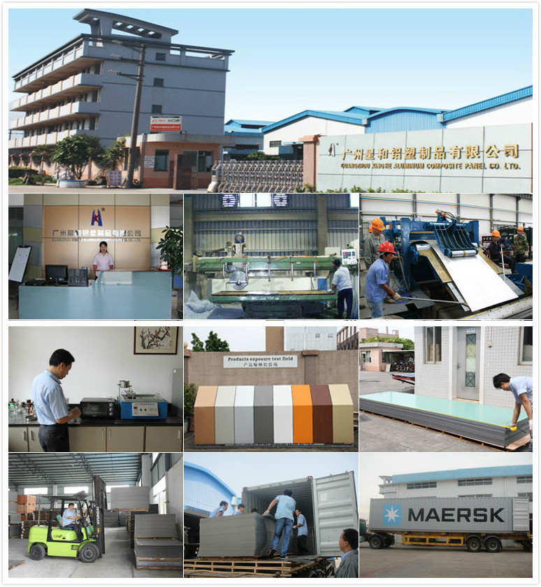 Guangzhou Manufacturer PE Aluminum/Aluminium Composite Panel/PVDF Aluminum Composite Panels