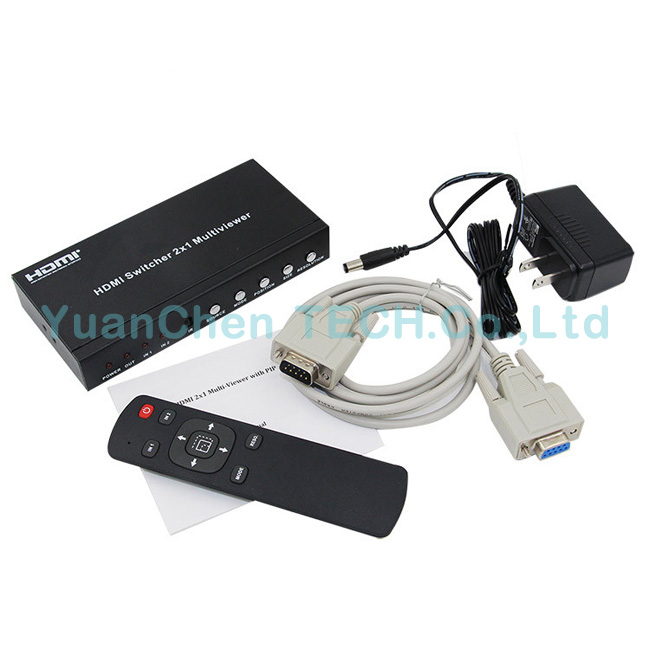 V1.4 HDMI 2X1 Multi-Viewer HDMI Switcher with Pip