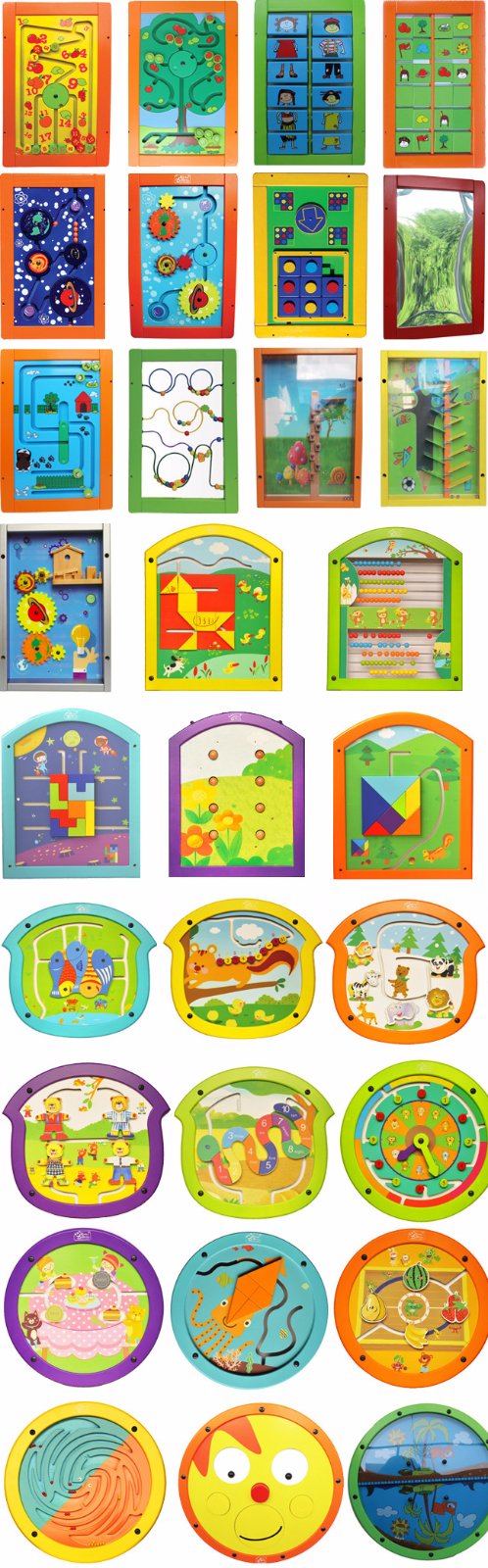 ASTM Standard Wooden Play Board on Wall