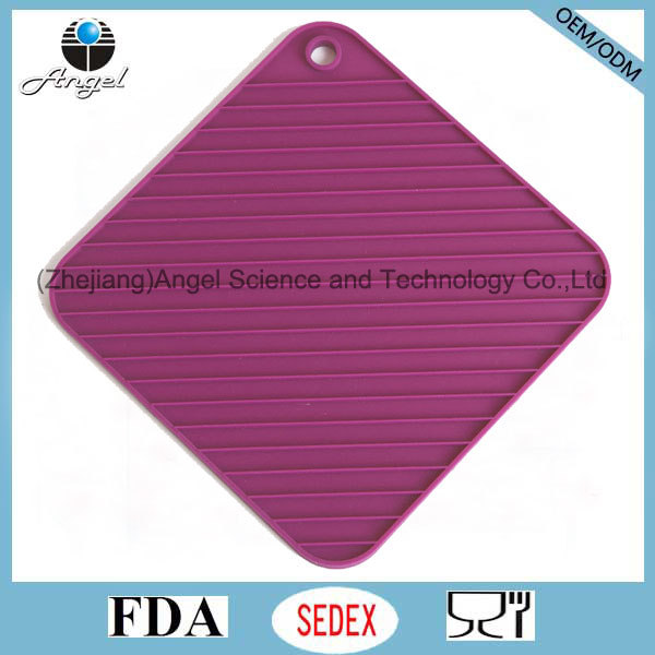 Wholesale Square Silicone Coaster with FDA Approval Sm41