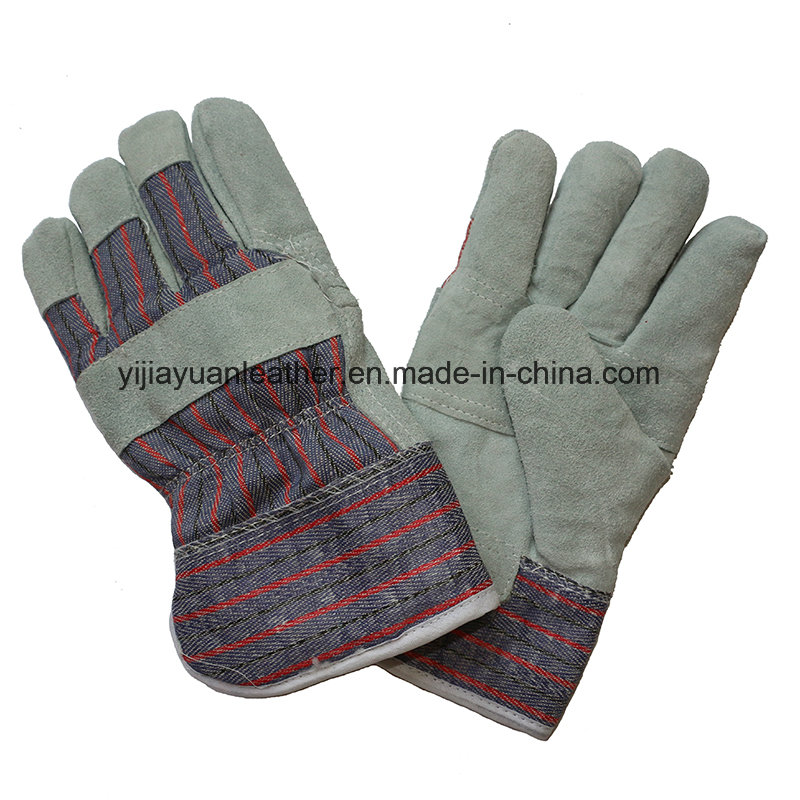 Boa Full Lining Leather Paste Cuff Winter Warm Work Gloves for Rigger